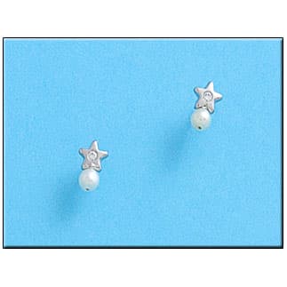 Imagen del productoPENDIENTES ORO BLANCO 18KL ESTRELLAS