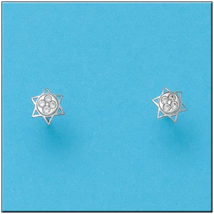 Imagen del productoPENDIENTES ORO BLANCO 18KL ESTRELLAS