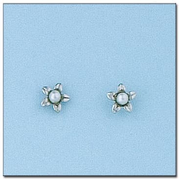 Imagen del productoPENDIENTES ORO BLANCO 18KL FLOR