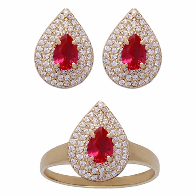 Imagen del producto PENDIENTES ORO 18KL CRISOPAL ROJO