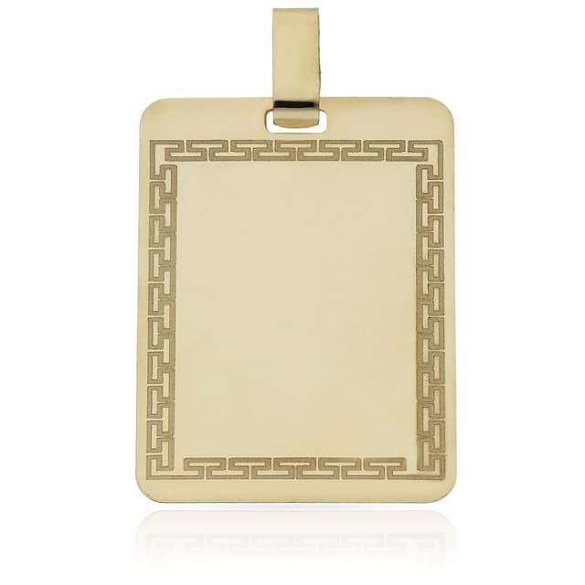 Imagen del productoPLACA ORO 18KL CON GRECA - 26X35M