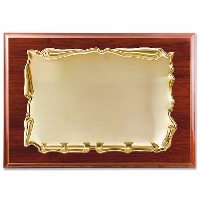 Imagen del productoPLACA HOMENAJE METAL PLATEADO - 26X21CM 19X13CM