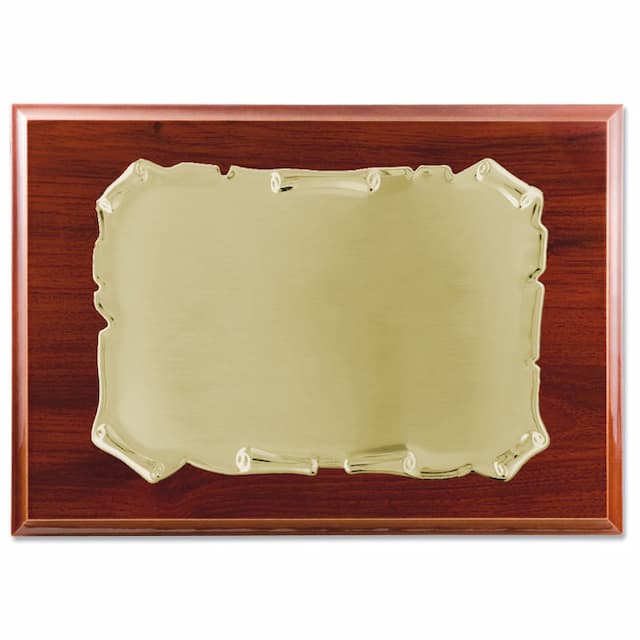 Imagen del productoPLACA HOMENAJE METAL PLATEADO - 26X21CM 19X13CM