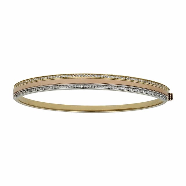 Imagen del productoBRAZALETE ORO 18KL TRICOLOR CIRCONITAS