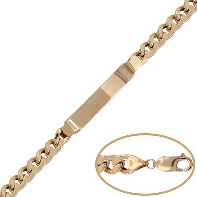 Imagen del productoPULSERA ORO 18KL BARBADA PLACA - 7MM
