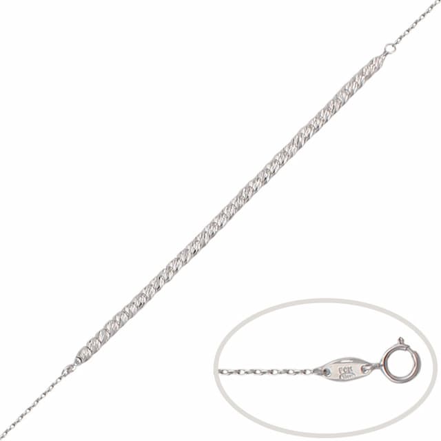 Imagen del productoPULSERA ORO BLANCO 18KL BOLAS TALLADAS