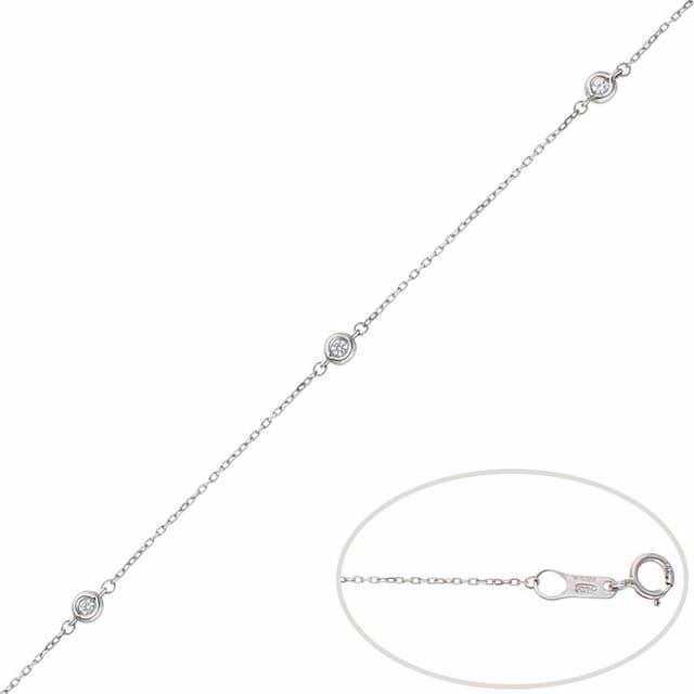 Imagen del productoPULSERA ORO BLANCO 18KL CHATONES - 3.50MM