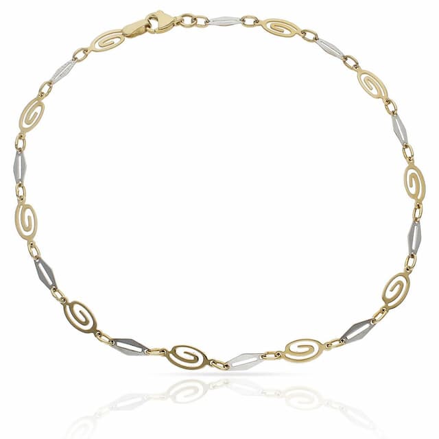 Imagen del productoPULSERA ORO 18KL TOBILLERA BICOLOR