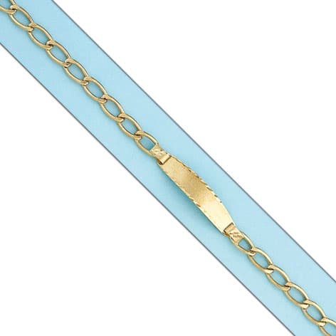 Imagen del producto PULSERA ORO 18KL HUECA OVAL PLACA