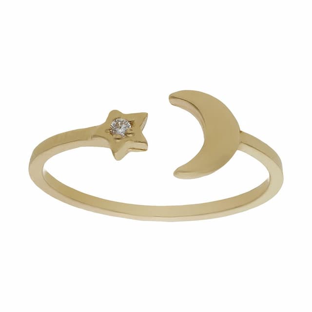 Imagen del productoSORTIJA ORO 18KL LUNA + ESTRELLA CIRCONITA