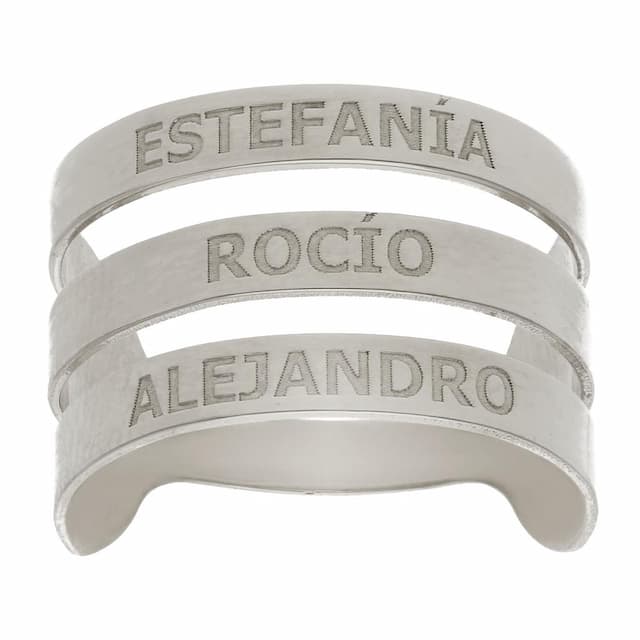 Imagen del productoSORTIJA ORO BLANCO 18KL - 3 NOMBRES