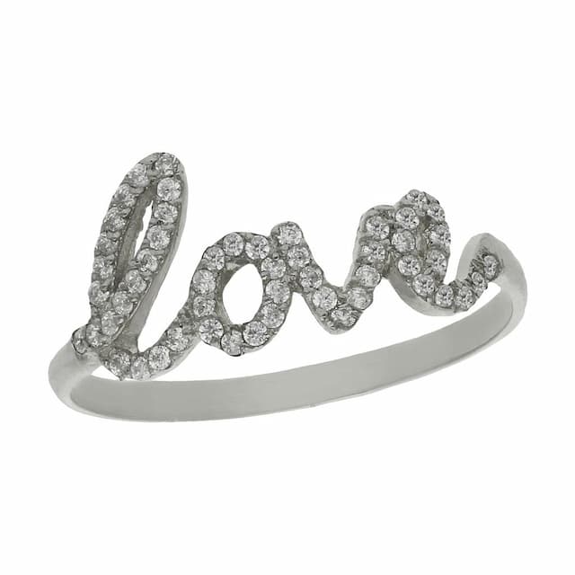Imagen del productoSORTIJA ORO BLANCO 18KL LOVE CIRCONITAS