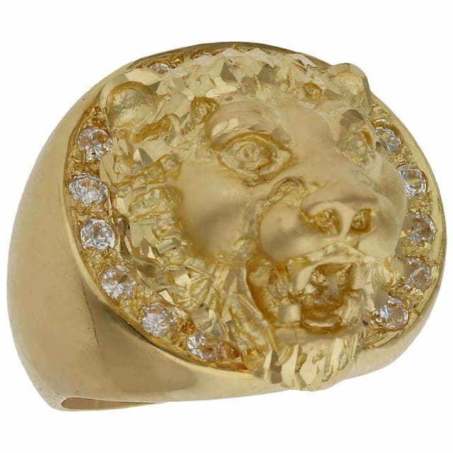 Imagen del productoSELLO ORO 18KL LEON CIRCONITAS