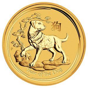 Imagen del producto1/20 oz Gold Dog 2018, Lunar Series II of the Perth Mint Australia