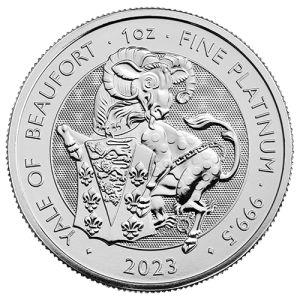 Imagen del producto1 oz Platinum Yale of Beaufort, Royal Tudor Beasts Series 2023