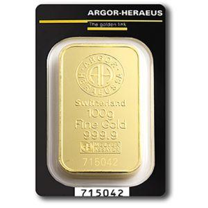Imagen del producto100g Gold Bar Argor Heraeus