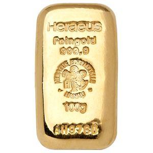 Imagen del producto100g Gold Bar Heraeus - Casted