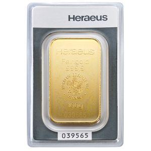 Imagen del producto100g Gold Bar Heraeus Germany