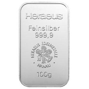 Imagen del producto100g Silver Bar Heraeus
